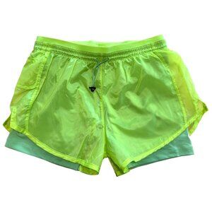 Nike Icon Clash Tempo Luxe Women's 2-in-1 Running Shorts Lime DM7739-321 Small